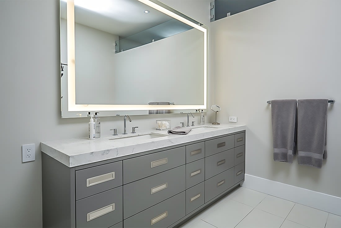 Erb | Grey Modern Master Ensuite | Chervin Kitchen & Bath in Waterloo ...