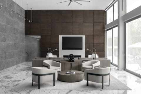 Carisbrook Walnut Modern Accent Wall Chervin Kitchen Bath In