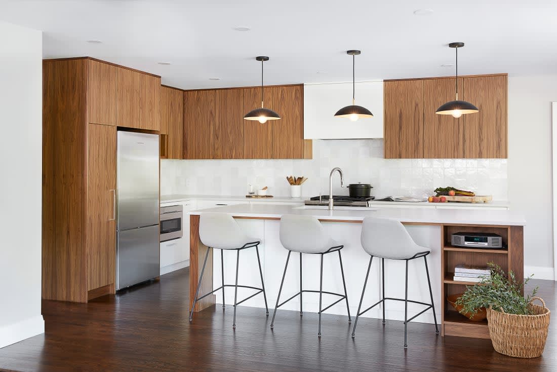 Contemporary Blue-Grey Bunkie Kitchenette - Chervin Kitchen & Bath - Port  Carling, ON