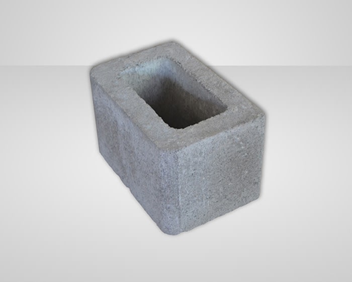 Concrete block 12 inch bullnose half