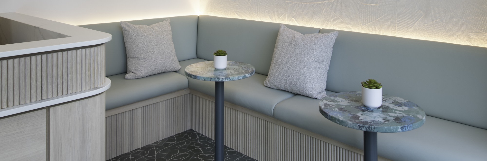 Waiting area in Chelsea.