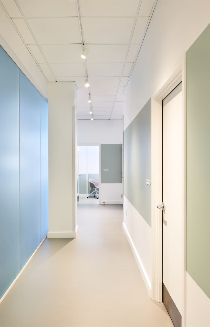 Hallway to reception area.