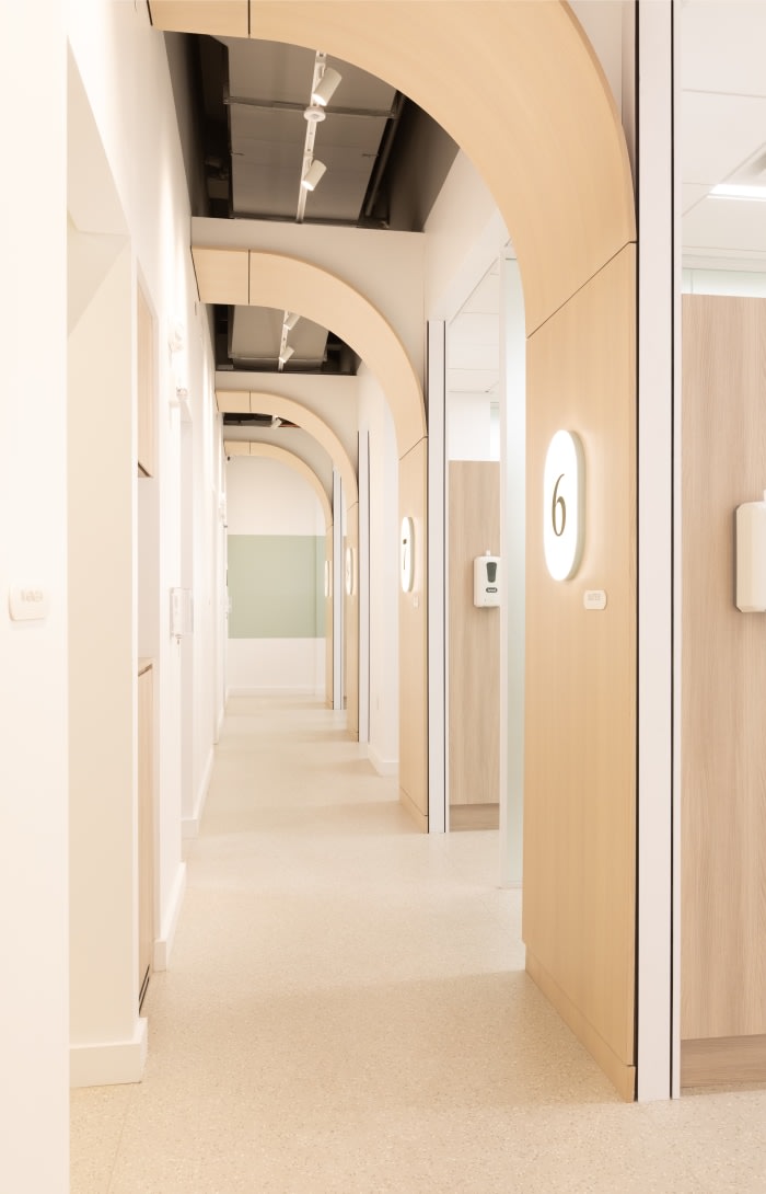 Row of dental suites.