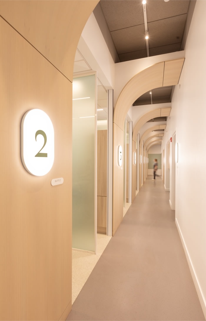 A row of dental suites.