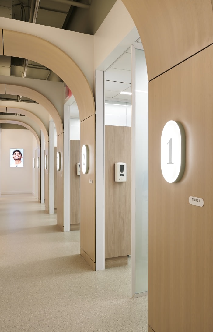 Row of dental suites.