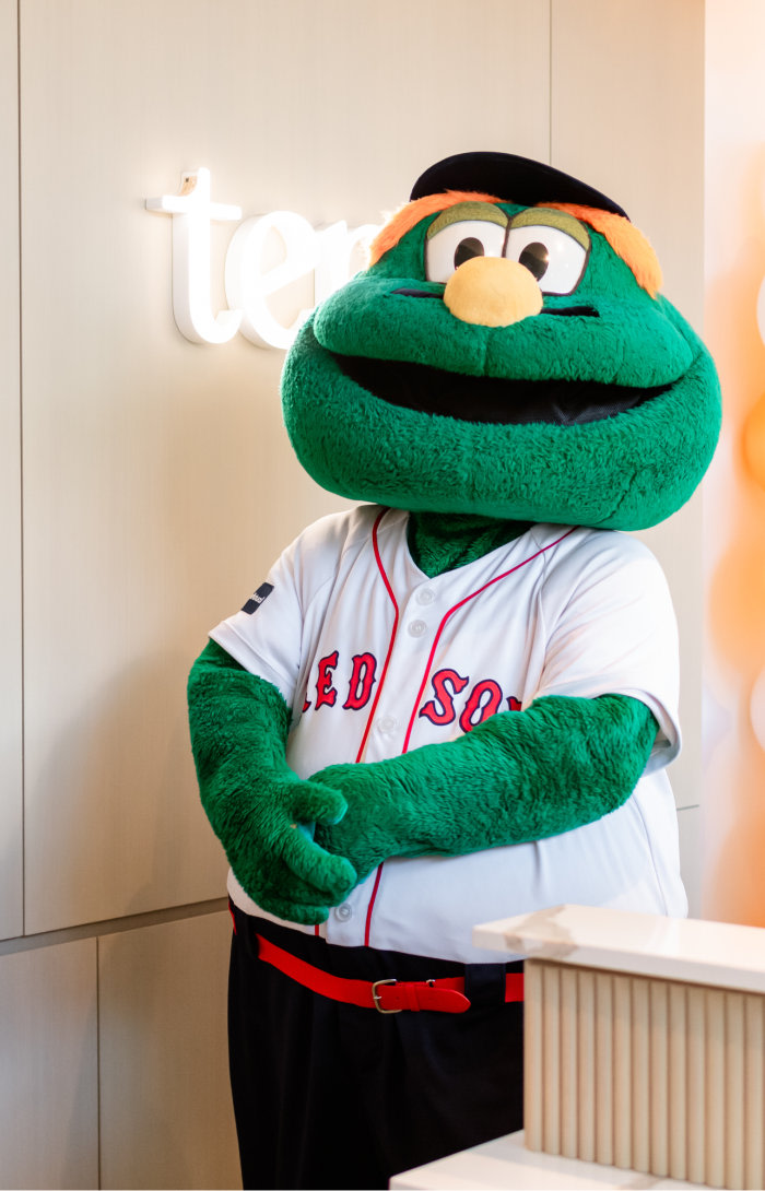 Wally the Green Monster from the Boston Red Sox.