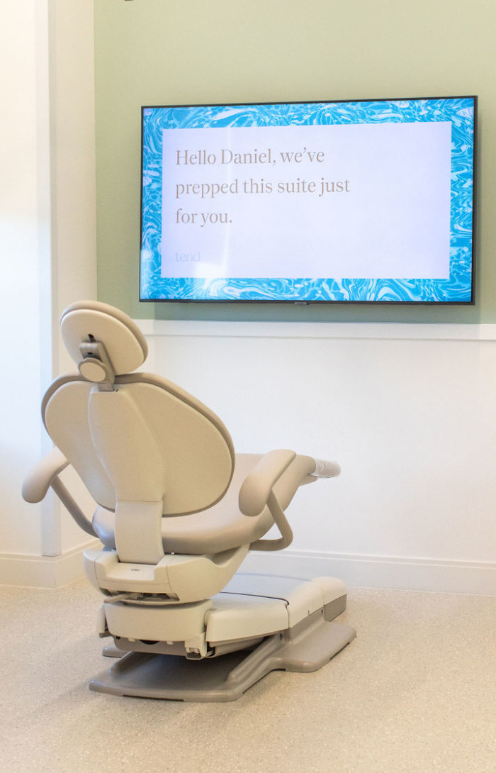 A dental exam room.