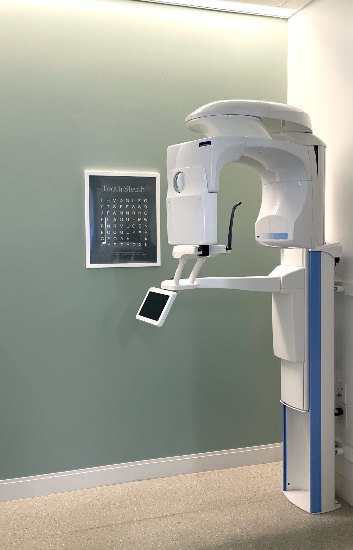 An X-ray machine.