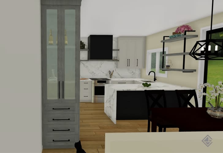 custom kitchen 3d renderings