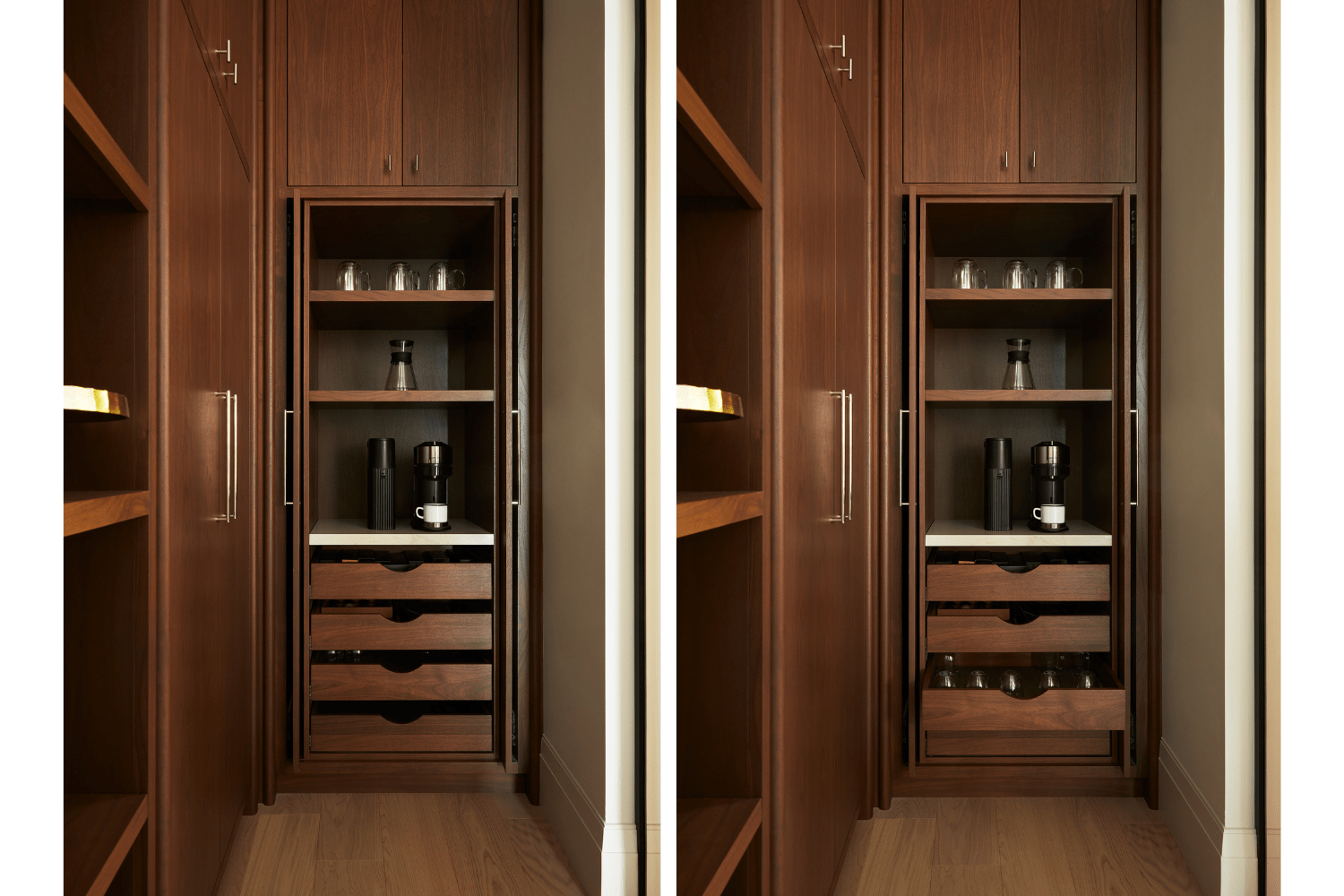 Rich Walnut Kitchen & Pantry Chervin Kitchen & Bath Collingwood, ON