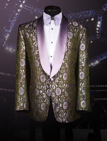 Bruce Buffer UFC 246 Raw Silk Jacquard Smoking Jacket