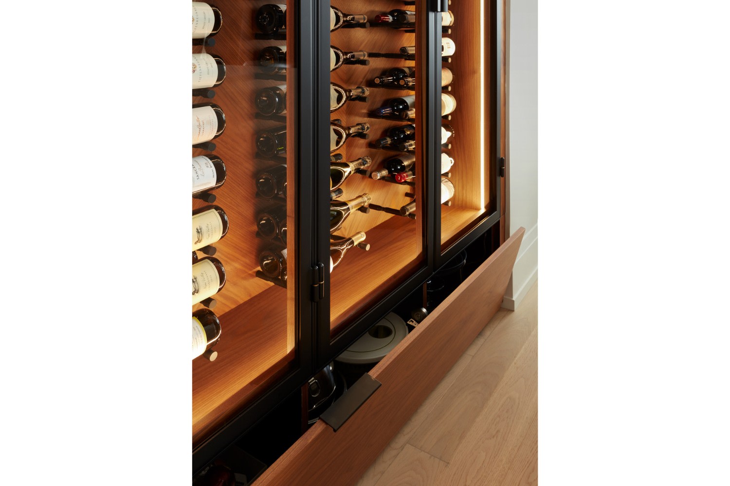 Project Park: Close Up Details of Lights in Wine Rack