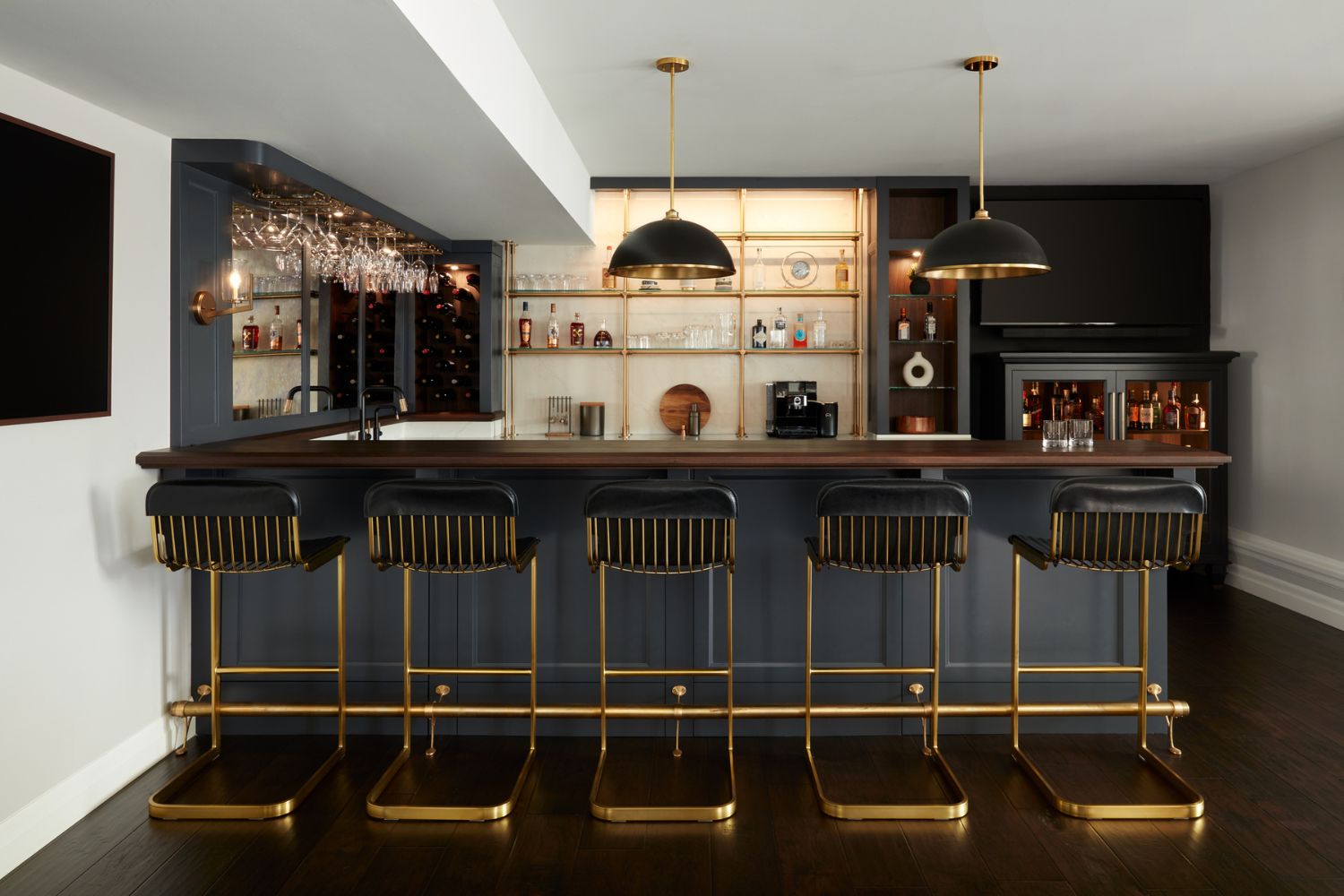 Project Manor Ridge: Modern Basement Bar With Custom Cabinets