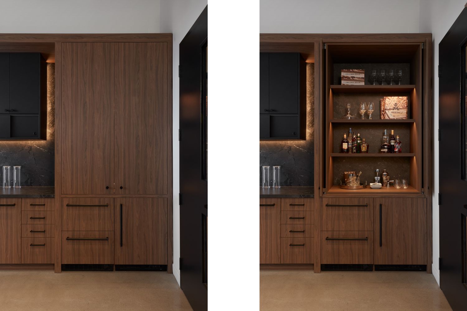 Project AIM: Executive Lounge Open and Closed Cabinets