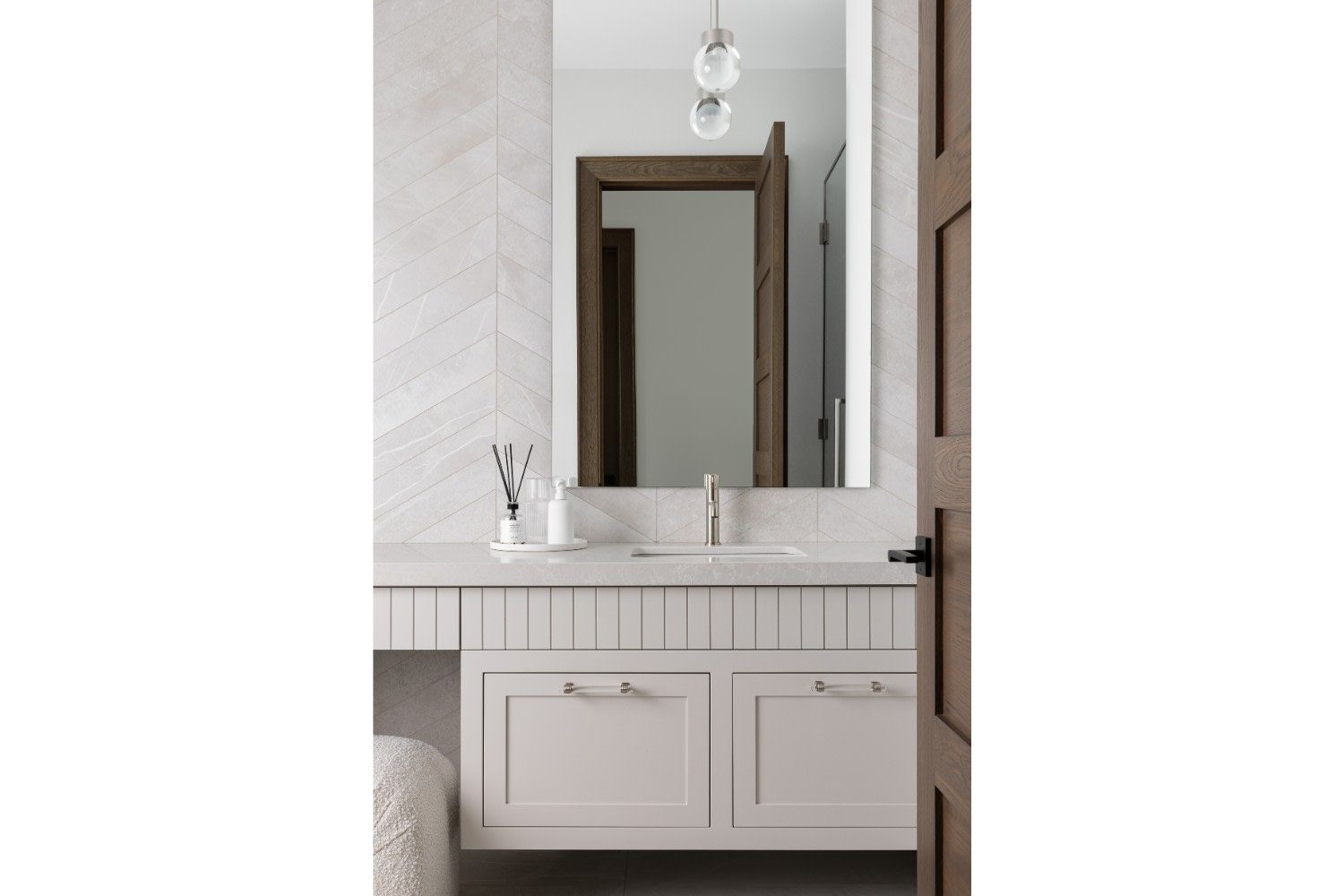 Contemporary Cottage White Bathroom Vanity