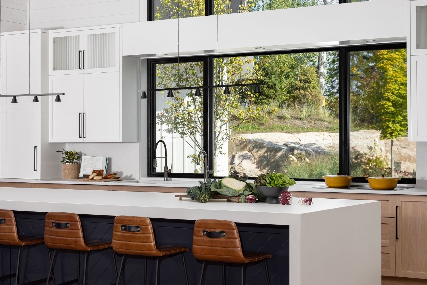 Bangor Lodge large white kitchen island