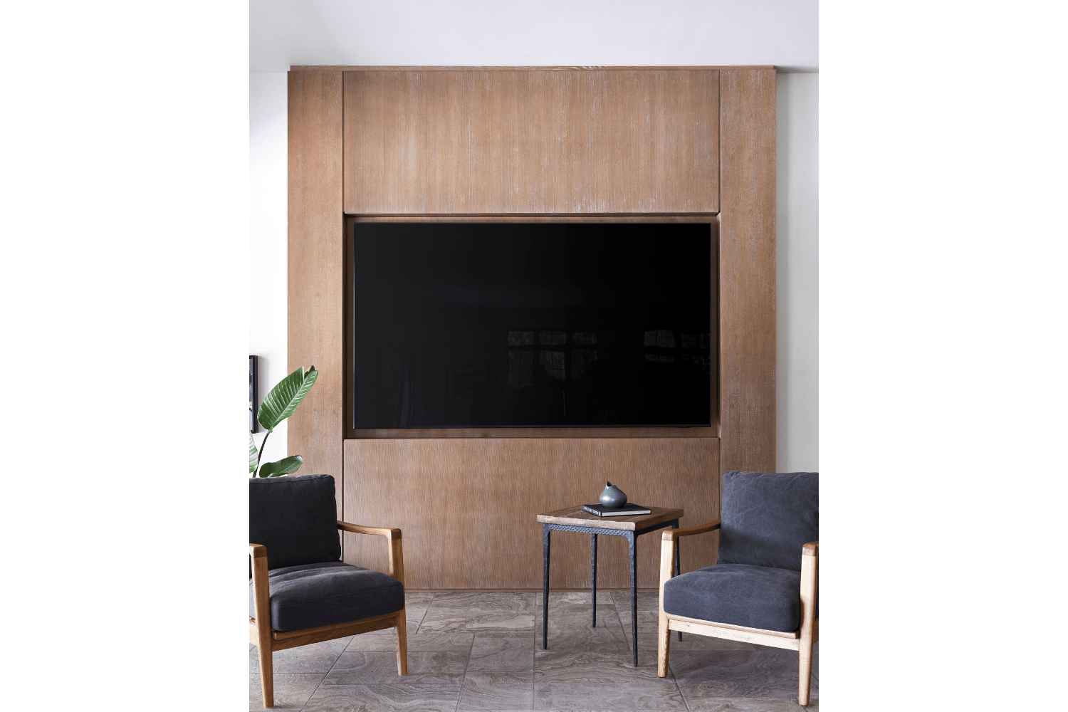 Project Coach House panelled TV wall unit