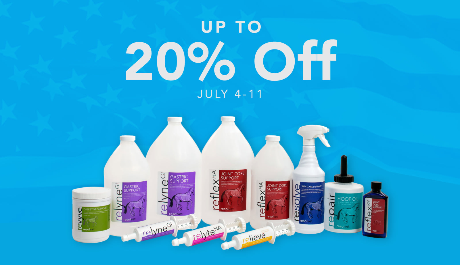 July 4-11: 20% off