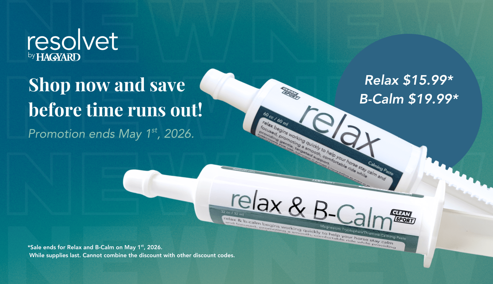 Resolvet Relax & B-Calm Introductory Pricing