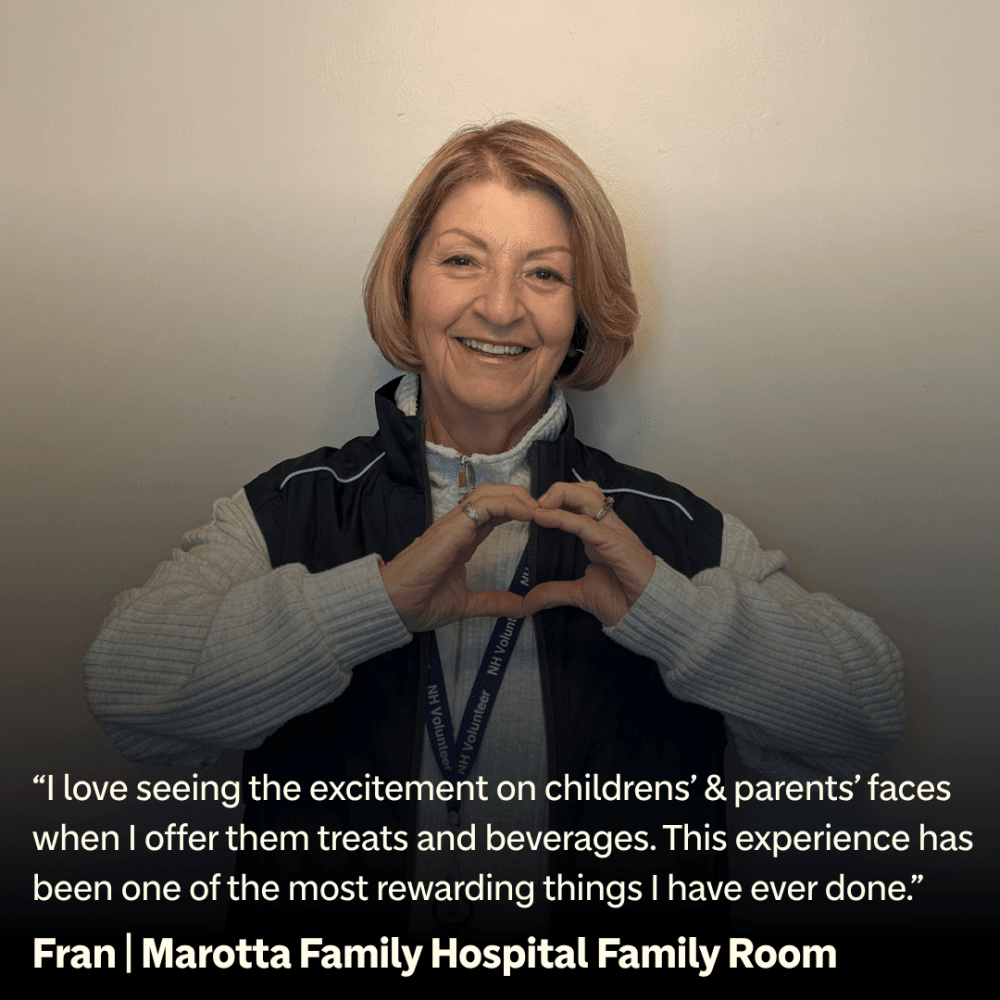 Fran | Family Room Volunteer at Marotta Family Hospital