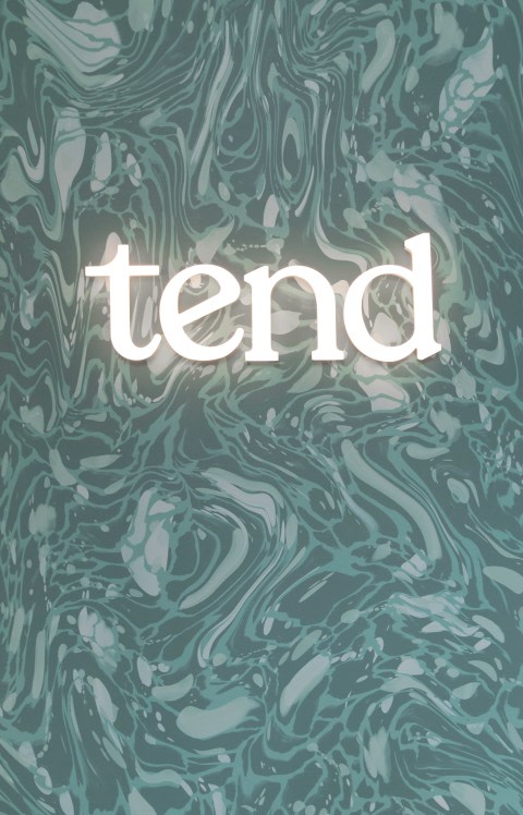 A sign for Tend.